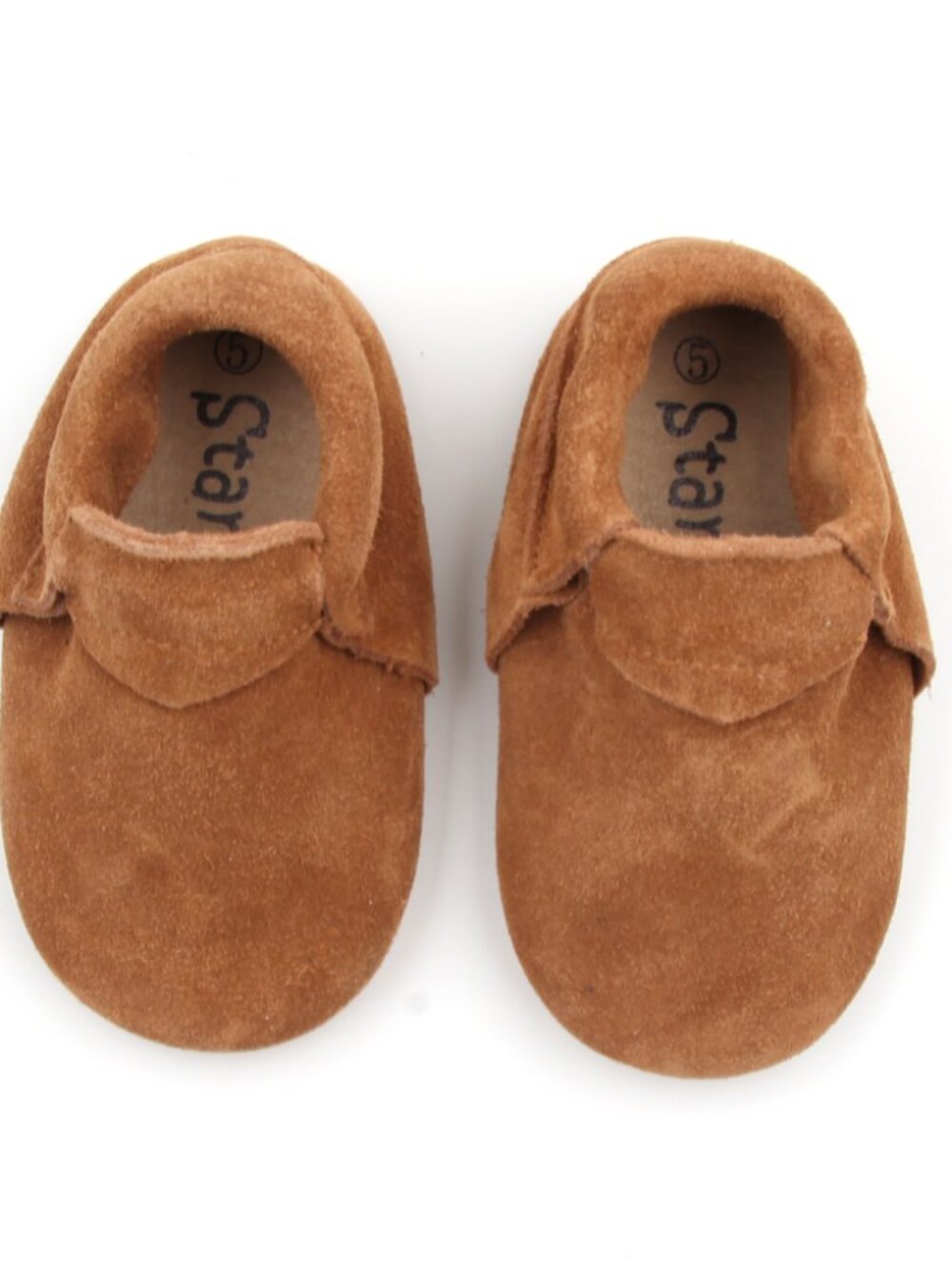 Size 3 Brown Baby Moccasins Leather Baby Shoes Toddler Shoes Loafers